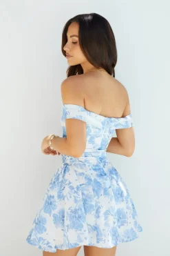 Cocktail Dresses|Brunch Dresses>Hello Molly Carpri Nights Mini Dress Blue