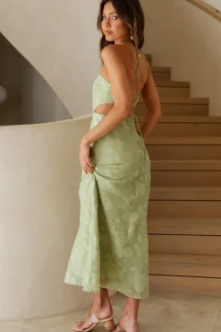 Vacation Dresses|Spring Break Dresses>Hello Molly Cascalone Maxi Dress Sage