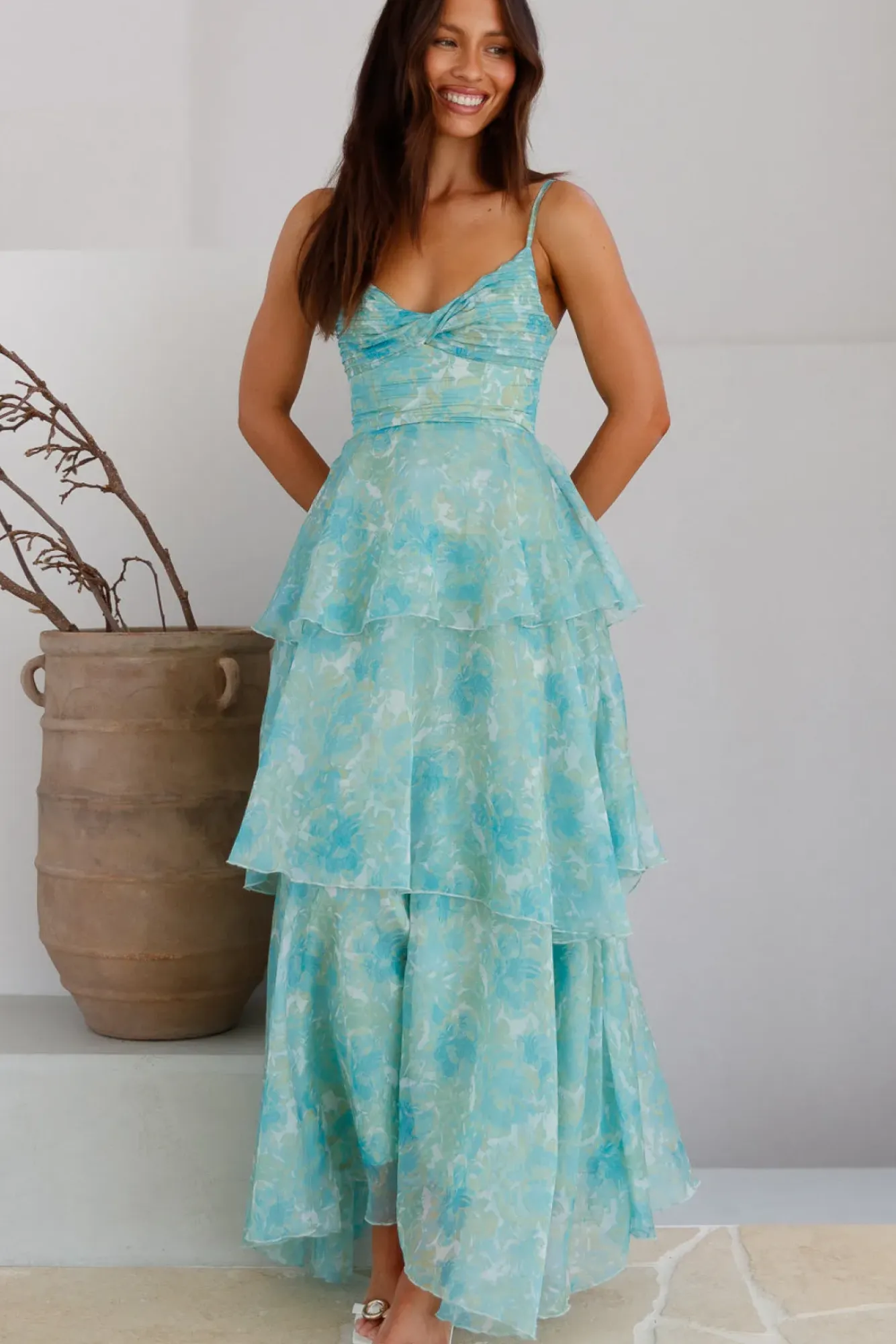 Wedding Guest Dresses|Formal Dresses>Hello Molly Cascata Maxi Dress Mint