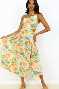 Cocktail Dresses|Floral Dresses>Hello Molly Castle In The Sky Maxi Dress Green