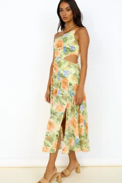 Cocktail Dresses|Floral Dresses>Hello Molly Castle In The Sky Maxi Dress Green