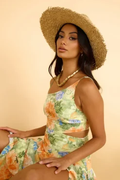 Cocktail Dresses|Floral Dresses>Hello Molly Castle In The Sky Maxi Dress Green