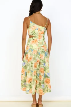 Cocktail Dresses|Floral Dresses>Hello Molly Castle In The Sky Maxi Dress Green