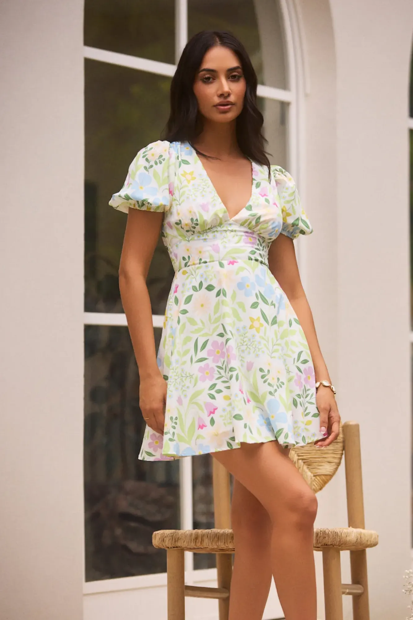 Vacation Dresses|Brunch Dresses>Hello Molly Castora Mini Dress Green