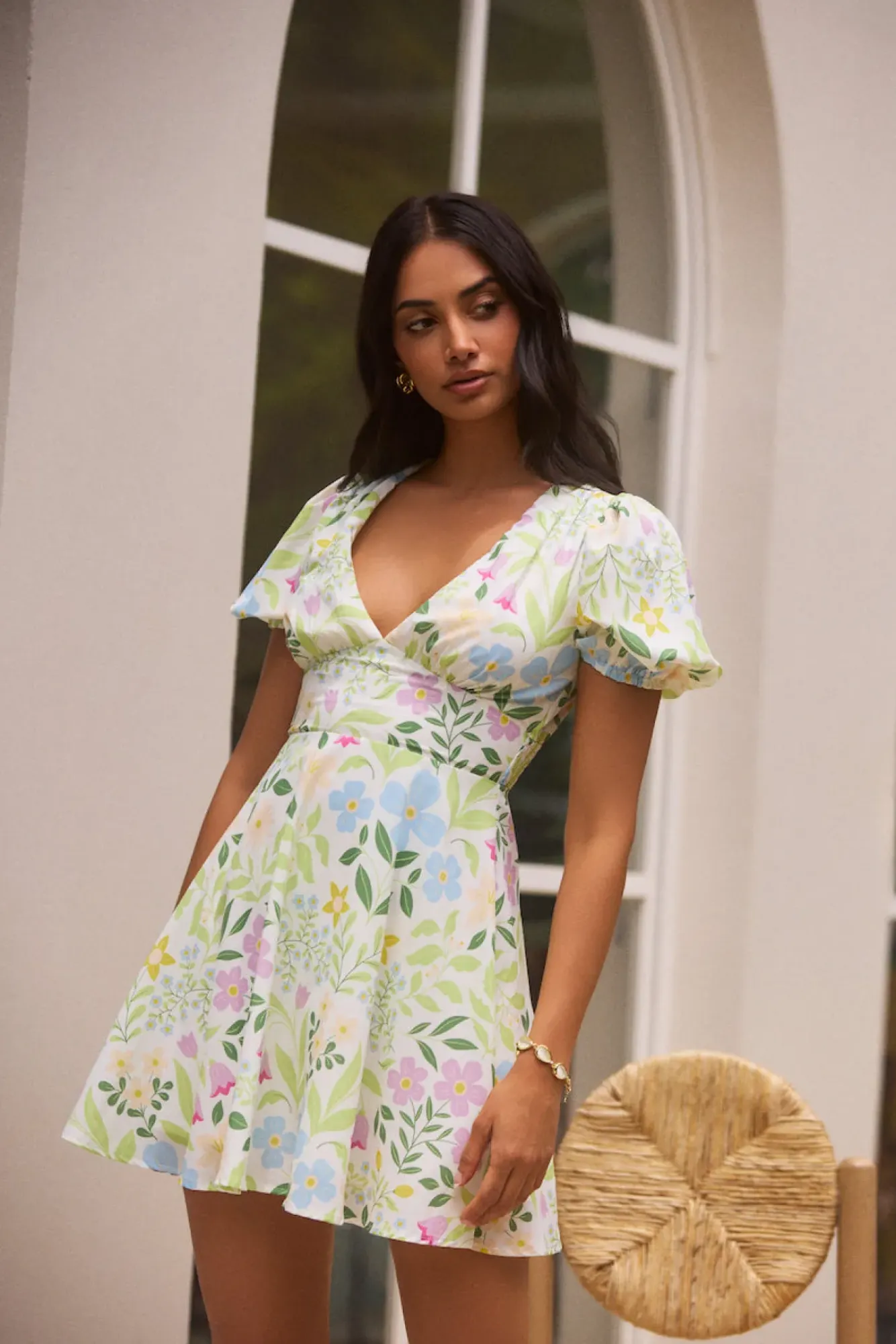 Vacation Dresses|Brunch Dresses>Hello Molly Castora Mini Dress Green