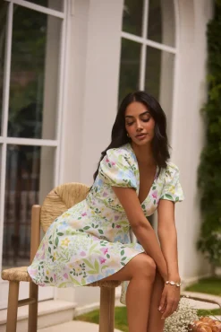 Vacation Dresses|Brunch Dresses>Hello Molly Castora Mini Dress Green