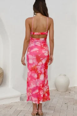 Cocktail Dresses|Maxi Dresses>Hello Molly Catching Feelings Maxi Dress Pink