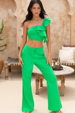 Cropped|Two-Piece Pants Set>Hello Molly Celadon Dreams Set Green