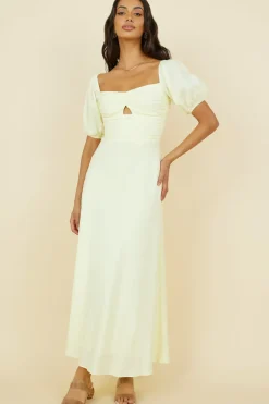 Vacation Dresses|Spring Break Dresses>Hello Molly Celebration Of Us Maxi Dress Yellow