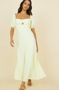 Vacation Dresses|Spring Break Dresses>Hello Molly Celebration Of Us Maxi Dress Yellow