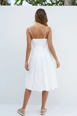 Wedding Guest Dresses|Cocktail Dresses>Hello Molly Celestial Midi Dress White