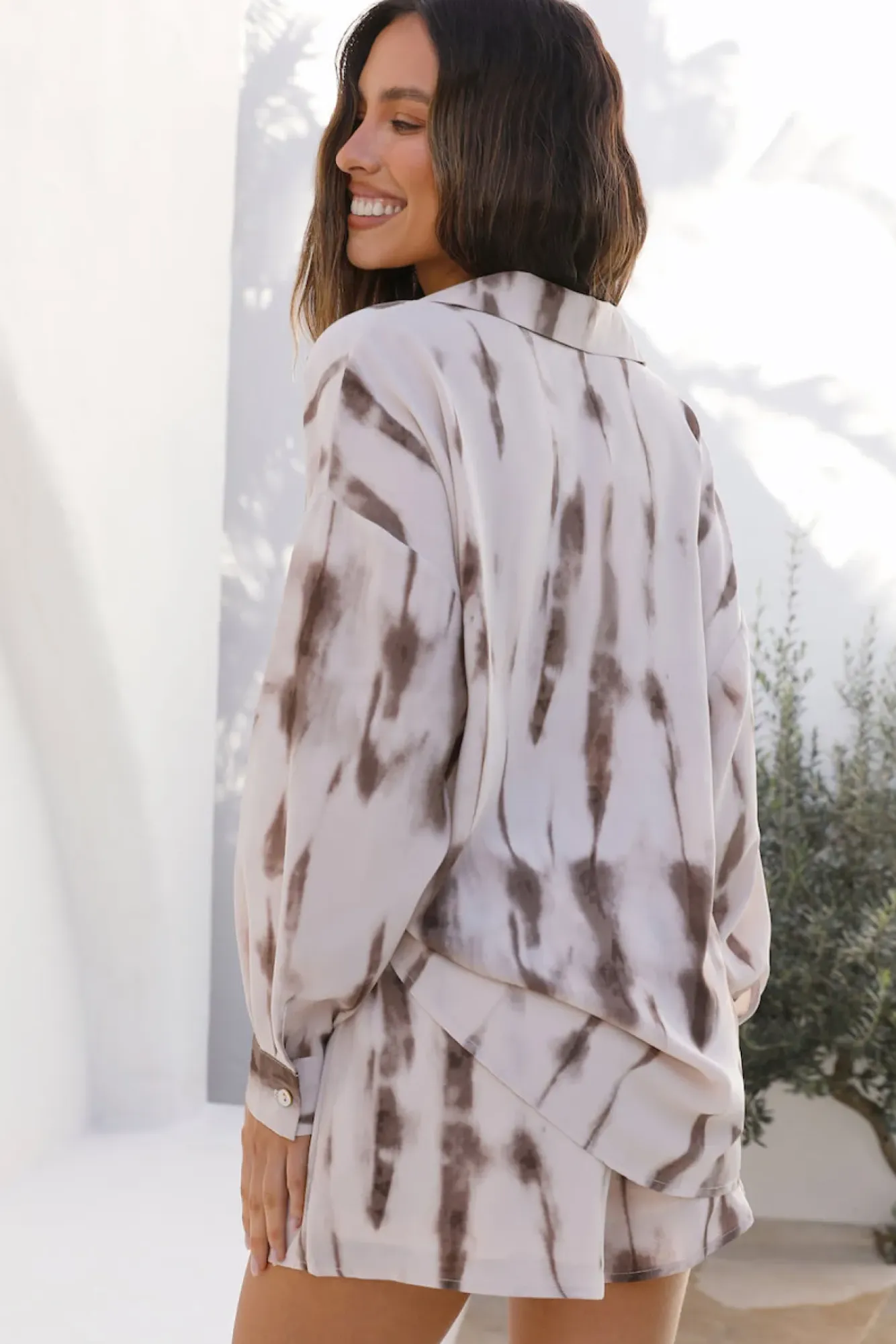 Long Sleeve|Cropped>Hello Molly Celestial Vines Set Brown