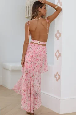 Cocktail Dresses|Floral Dresses>Hello Molly Changing Seasons Maxi Dress Pink