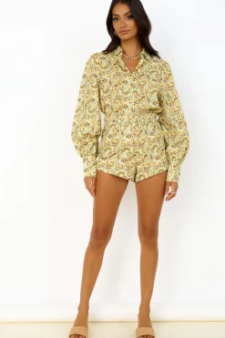 Fashion Tops And Vests|Cropped>Charlie Holiday Harper Shirt Forest Paisly