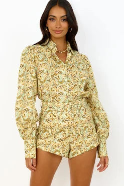 Fashion Tops And Vests|Cropped>Charlie Holiday Harper Shirt Forest Paisly