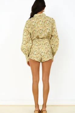 Fashion Tops And Vests|Cropped>Charlie Holiday Harper Shirt Forest Paisly