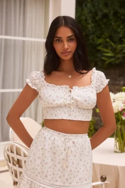 Skirt And Top Sets>Hello Molly Chasing Summer Set White