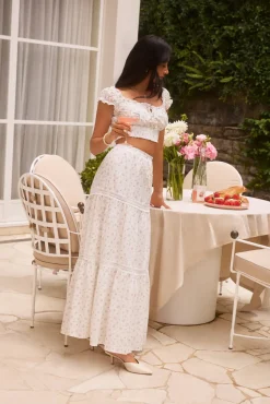 Skirt And Top Sets>Hello Molly Chasing Summer Set White