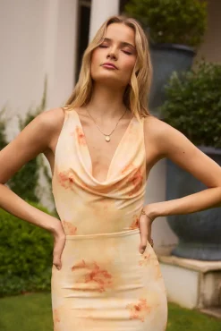 Wedding Guest Dresses|Formal Dresses>Hello Molly Chasing Sunlight Maxi Dress Orange