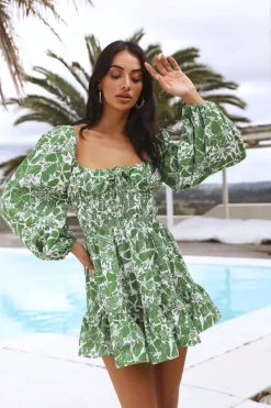 Spring Break Dresses|Bump Friendly>Hello Molly Chasing The Wind Dress Green
