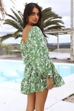 Spring Break Dresses|Bump Friendly>Hello Molly Chasing The Wind Dress Green