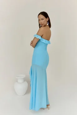 Wedding Guest Dresses|Vacation Dresses>Hello Molly Chasing Waves Maxi Dress Blue