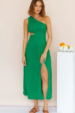 Spring Break Dresses|Date Night Dresses>Hello Molly Check In Maxi Dress Green