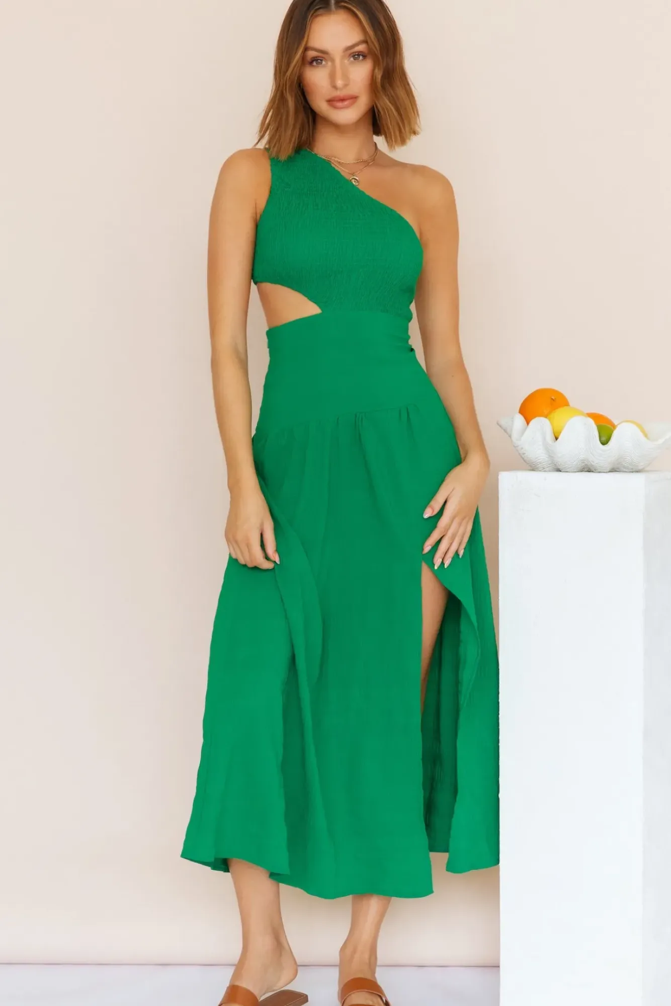 Spring Break Dresses|Date Night Dresses>Hello Molly Check In Maxi Dress Green
