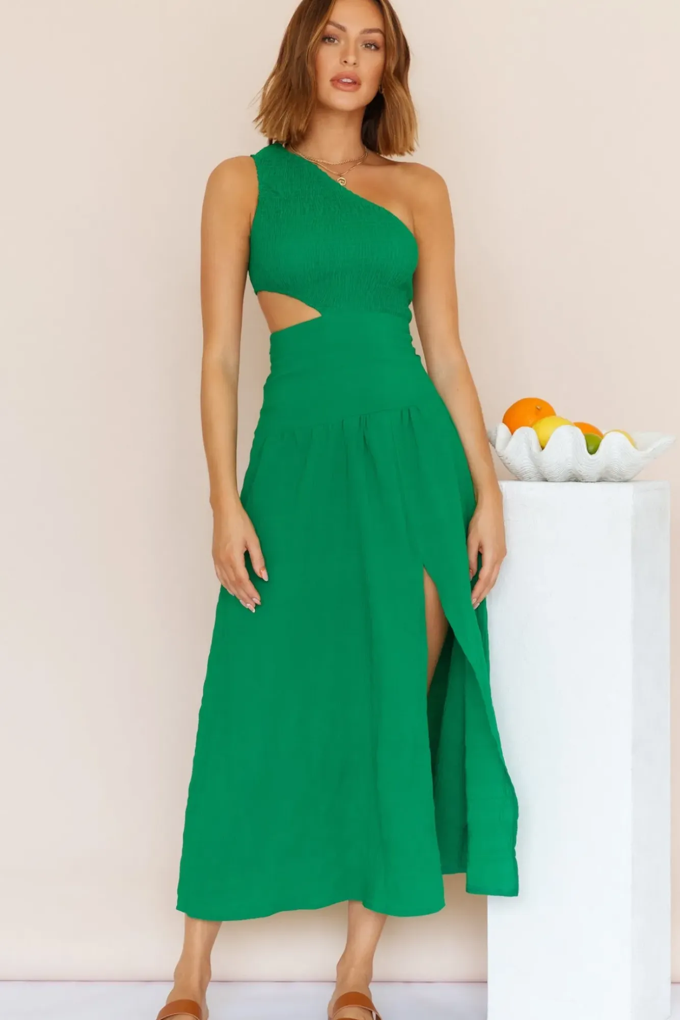 Spring Break Dresses|Date Night Dresses>Hello Molly Check In Maxi Dress Green