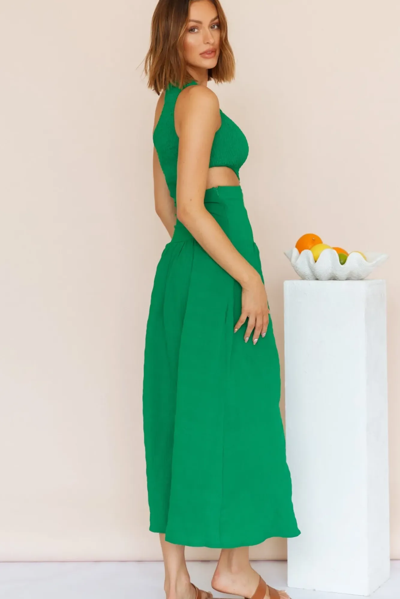 Spring Break Dresses|Date Night Dresses>Hello Molly Check In Maxi Dress Green