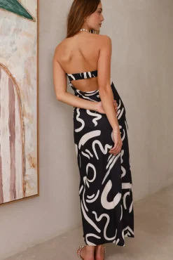 Wedding Guest Dresses|Cocktail Dresses>Hello Molly Check Me Out Strapless Maxi Dress Black