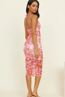 Midi Dresses>Hello Molly Cherished Dreams Midi Dress Pink