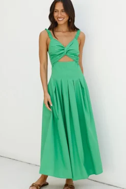 Wedding Guest Dresses|Cocktail Dresses>Hello Molly Cherry Kisses Maxi Dress Green
