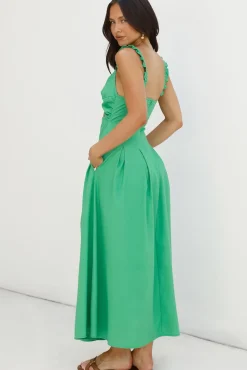 Wedding Guest Dresses|Cocktail Dresses>Hello Molly Cherry Kisses Maxi Dress Green