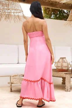 Vacation Dresses|Spring Break Dresses>Hello Molly Cherry On Top Maxi Dress Pink