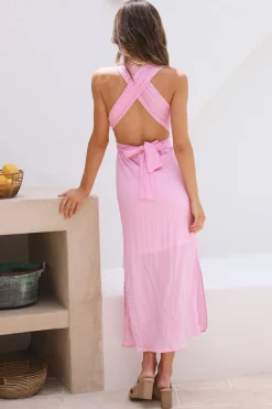 Brunch Dresses|Casual Dresses>Hello Molly Choose You Maxi Dress Pink