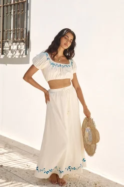 Skirts|Skirt And Top Sets>Hello Molly Ciao Bella Maxi Skirt Beige