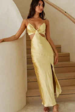Wedding Guest Dresses|Formal Dresses>Hello Molly City Sunset Maxi Dress Yellow