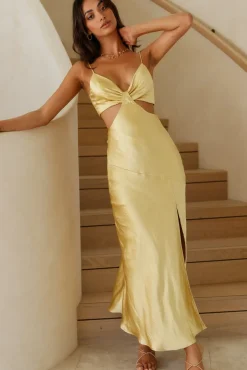 Wedding Guest Dresses|Formal Dresses>Hello Molly City Sunset Maxi Dress Yellow