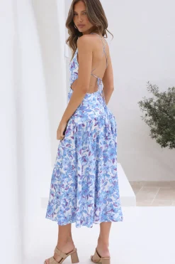 Wedding Guest Dresses|Cocktail Dresses>Hello Molly Clearer Skies Maxi Dress Blue