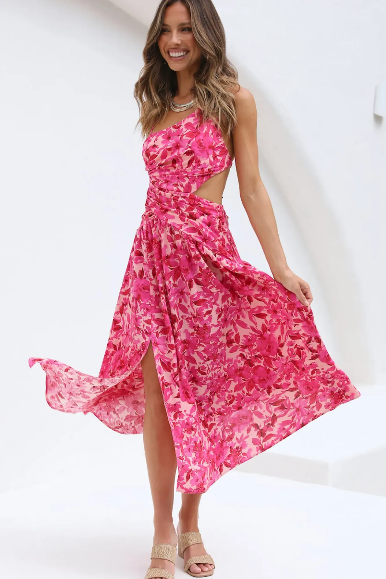 Vacation Dresses|Spring Break Dresses>Hello Molly Clearer Skies Maxi Dress Pink