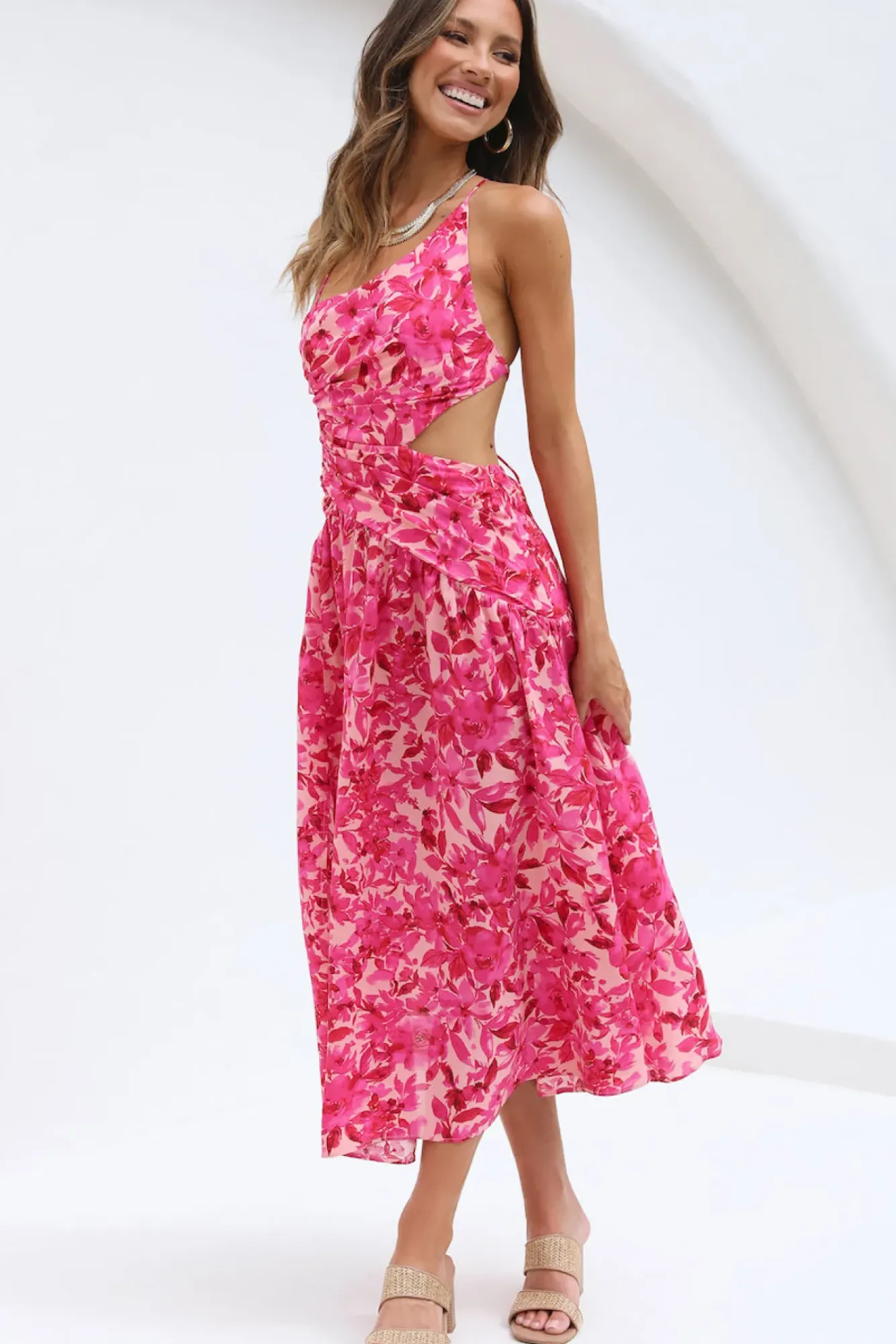 Vacation Dresses|Spring Break Dresses>Hello Molly Clearer Skies Maxi Dress Pink