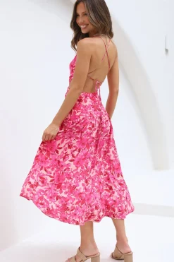 Vacation Dresses|Spring Break Dresses>Hello Molly Clearer Skies Maxi Dress Pink