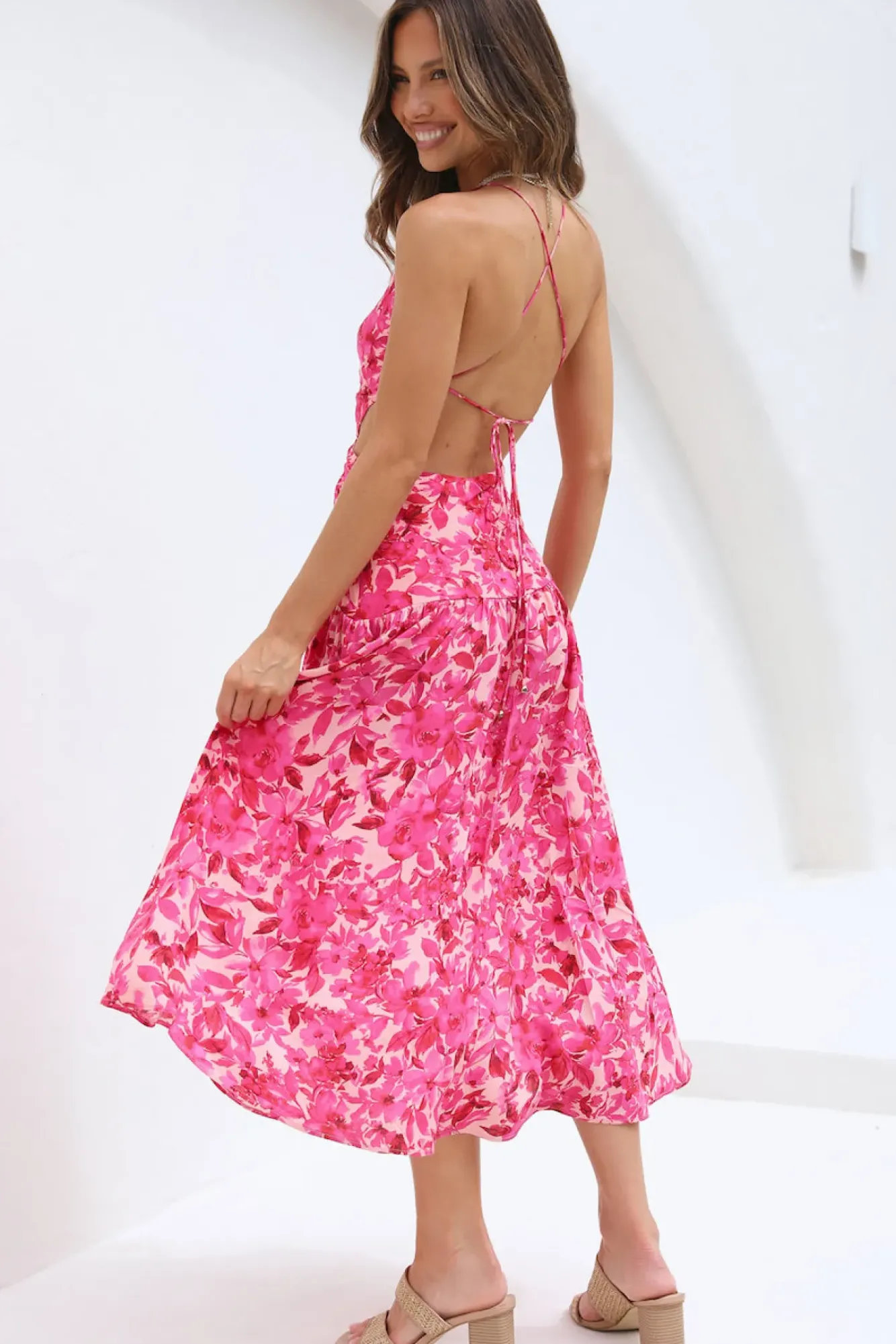 Vacation Dresses|Spring Break Dresses>Hello Molly Clearer Skies Maxi Dress Pink