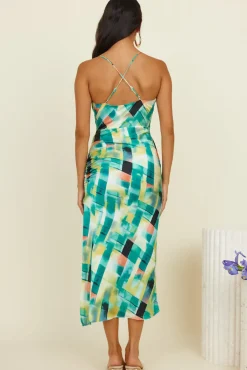 Spring Break Dresses|Multipattern Dresses>Hello Molly Clear Mind Maxi Dress Green