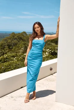 Wedding Guest Dresses|Cocktail Dresses>Hello Molly Clear Vision Maxi Dress Blue
