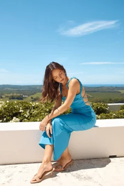 Wedding Guest Dresses|Cocktail Dresses>Hello Molly Clear Vision Maxi Dress Blue