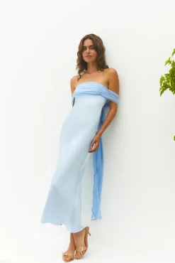 Wedding Guest Dresses|Formal Dresses>Hello Molly Cleo Cove Strapless Maxi Dress Blue