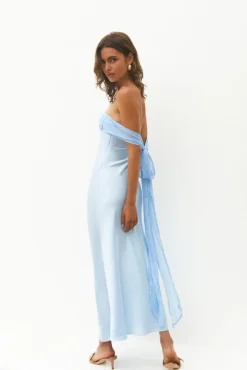Wedding Guest Dresses|Formal Dresses>Hello Molly Cleo Cove Strapless Maxi Dress Blue