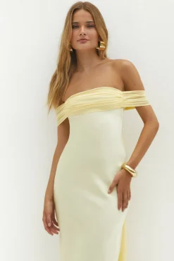 Wedding Guest Dresses|Formal Dresses>Hello Molly Cleo Cove Strapless Maxi Dress Butter Yellow